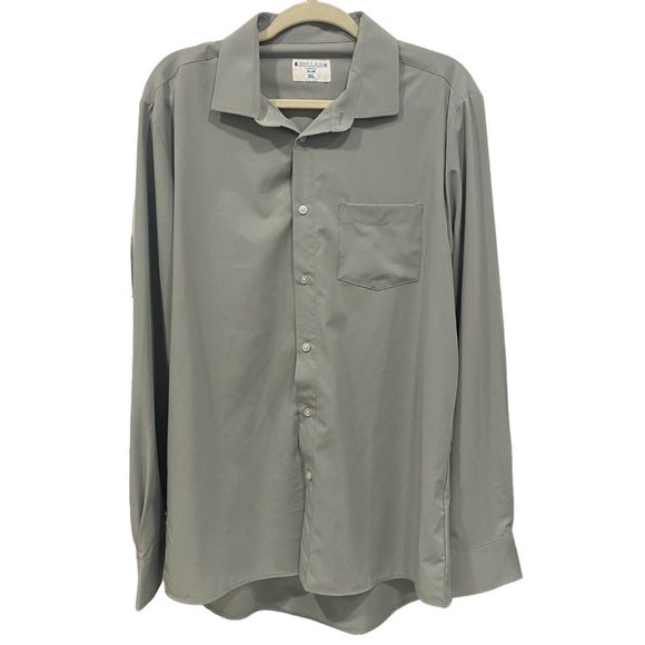 &COLLAR Men's Salton Classic Slim STAIN RESISTANT Button Down Dress Shirt XL NEW - Picture 1 of 6